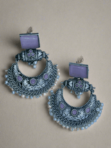 Jhumka with Pink Gemstone - Sparshna