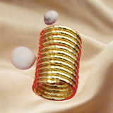 Anti Tarnish Gold Plated Non Brass Spiral Design Light Weight Adjustable Size Bracelet for Women and Girls.