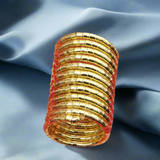 Anti Tarnish Gold Plated Non Brass Spiral Design Light Weight Adjustable Size Bracelet for Women and Girls.