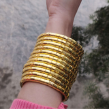 Anti Tarnish Gold Plated Non Brass Spiral Design Light Weight Adjustable Size Bracelet for Women and Girls.