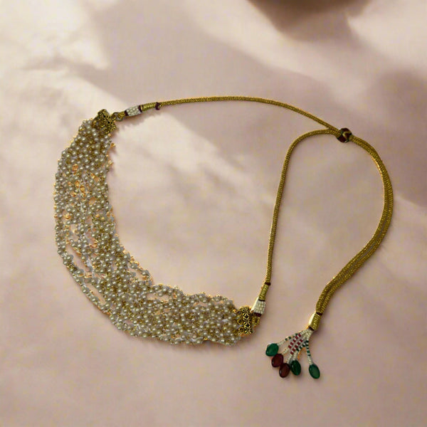 Handmade Pearl Necklace - 12 Lines