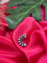 Oxidised Marathi Nath – Affordable Silver Plated Press Nosepin