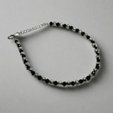 Casual Wear Crystal Anklet with Silver Look Finish