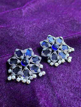 Beautiful Brass Stone Stud Earrings – Perfect for Everyday Use - Sparshna Jewellery