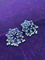 Beautiful Brass Stone Stud Earrings – Perfect for Everyday Use - Sparshna Jewellery