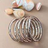 Anti Tarnish Silver Plated Non Brass Spiral Design Light Weight 6 layer Adjustable Size Bracelet