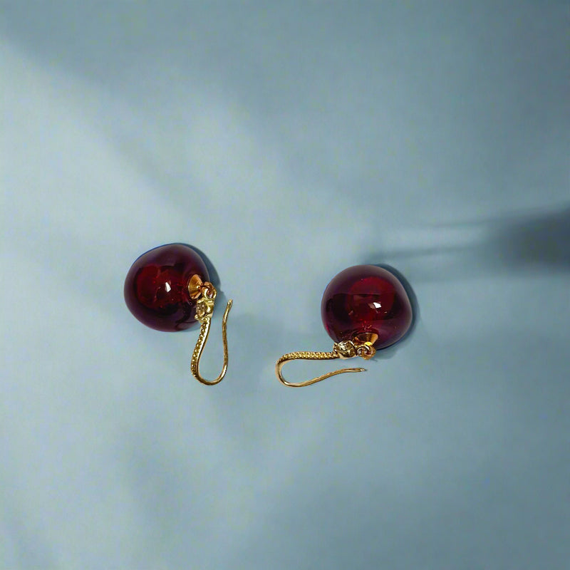 Crimson Orb Hook Drops - Earring