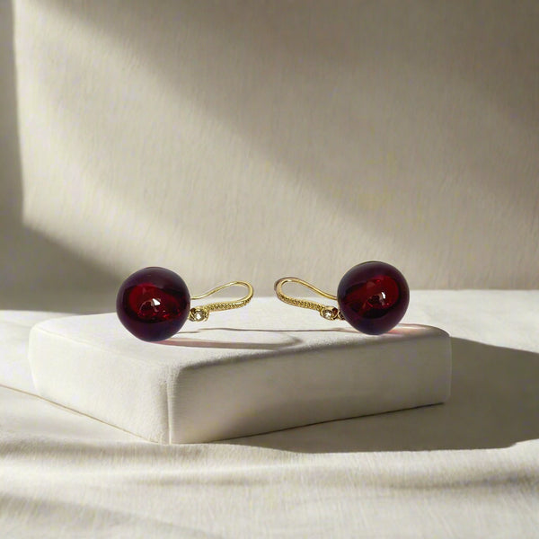 Crimson Orb Hook Drops - Earring