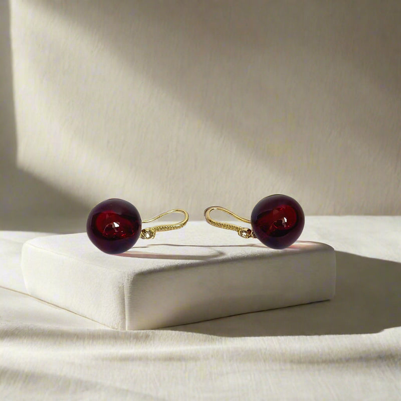Crimson Orb Hook Drops - Earring