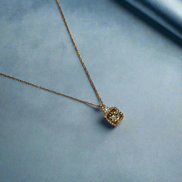 Stellar Halo Solitaire Pendant