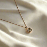 Stellar Halo Solitaire Pendant