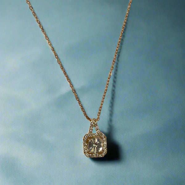 Stellar Halo Solitaire Pendant