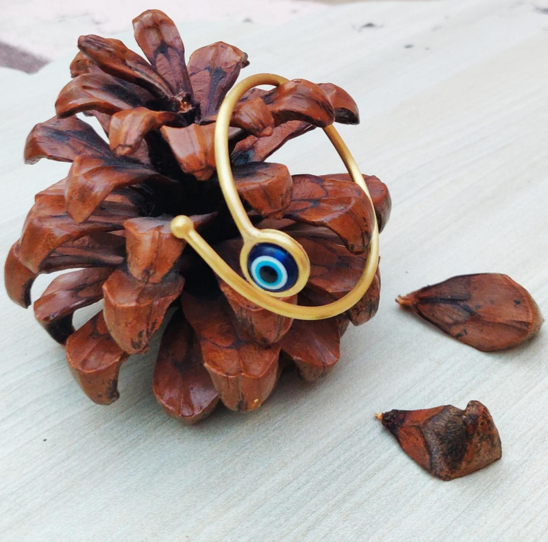 Brass Handcrafted Evil Eye Bracelet Kada For Women & Girls