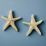 Casted Brass Textured Star Stud Earrings