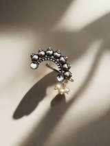 Oxidised Marathi Nath – Affordable Silver Plated Press Nosepin