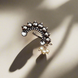 Oxidised Marathi Nath – Affordable Silver Plated Press Nosepin