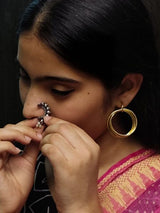 Oxidised Marathi Nath – Affordable Silver Plated Press Nosepin