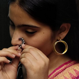 Oxidised Marathi Nath – Affordable Silver Plated Press Nosepin
