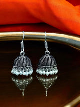 Oxidized German Silver Pearl Jhumki Earring