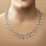 Multicolor Butterfly Charms  Choker Necklace