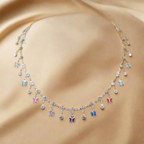 Multicolor Butterfly Charms  Choker Necklace