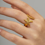 Sea Shell & Starfish Ring