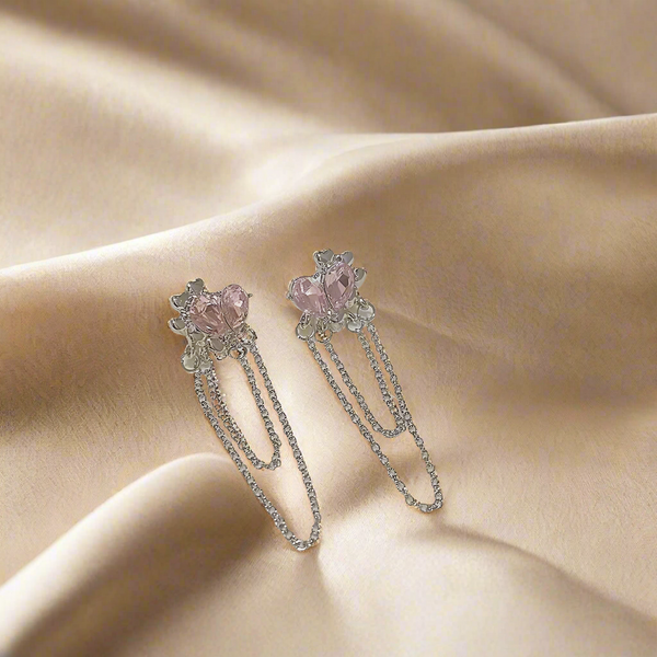 Multi-Hearts Chain Earrings