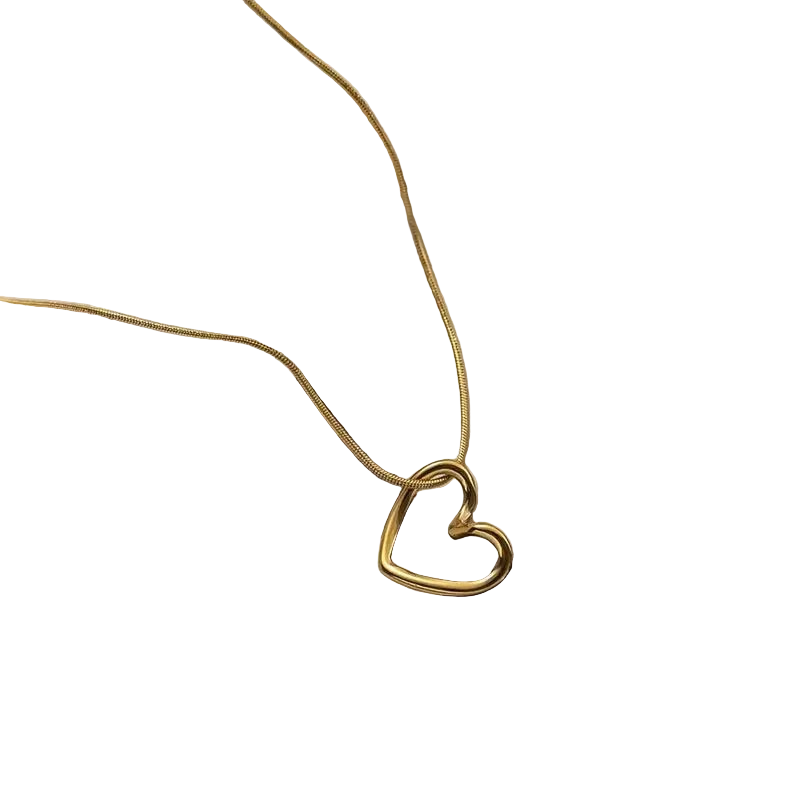 Trendy Heart Hollow Necklace