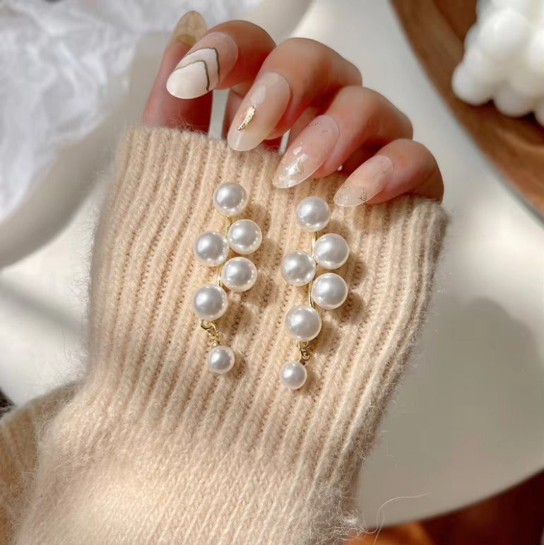 Faux Pearl Drop Earrings