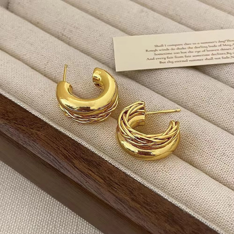Double Layer Hoop Earrings