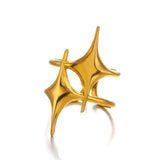 Distinctive Twin Stars Ring