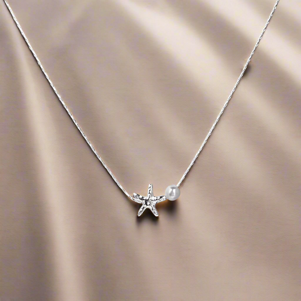 Trendy Starfish Pearl Necklace