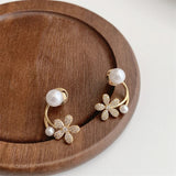 Trendy Flower Style Stud Earrings