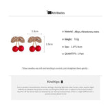 Rhinestone Cherry Earrings
